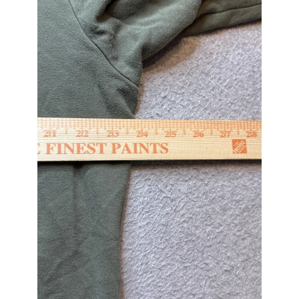 The‎ North Face Hoodie Mens Large Green Logo Pullover Fleece Sweatshirt